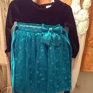 Lil tots dress black and green dress